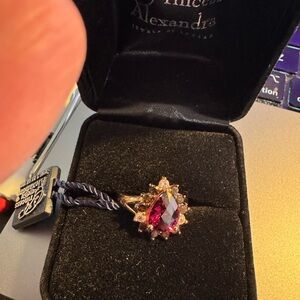 Princess Alexandra by Le Vian 14k Gold Ring with Garnet and Chocolate Gemstones